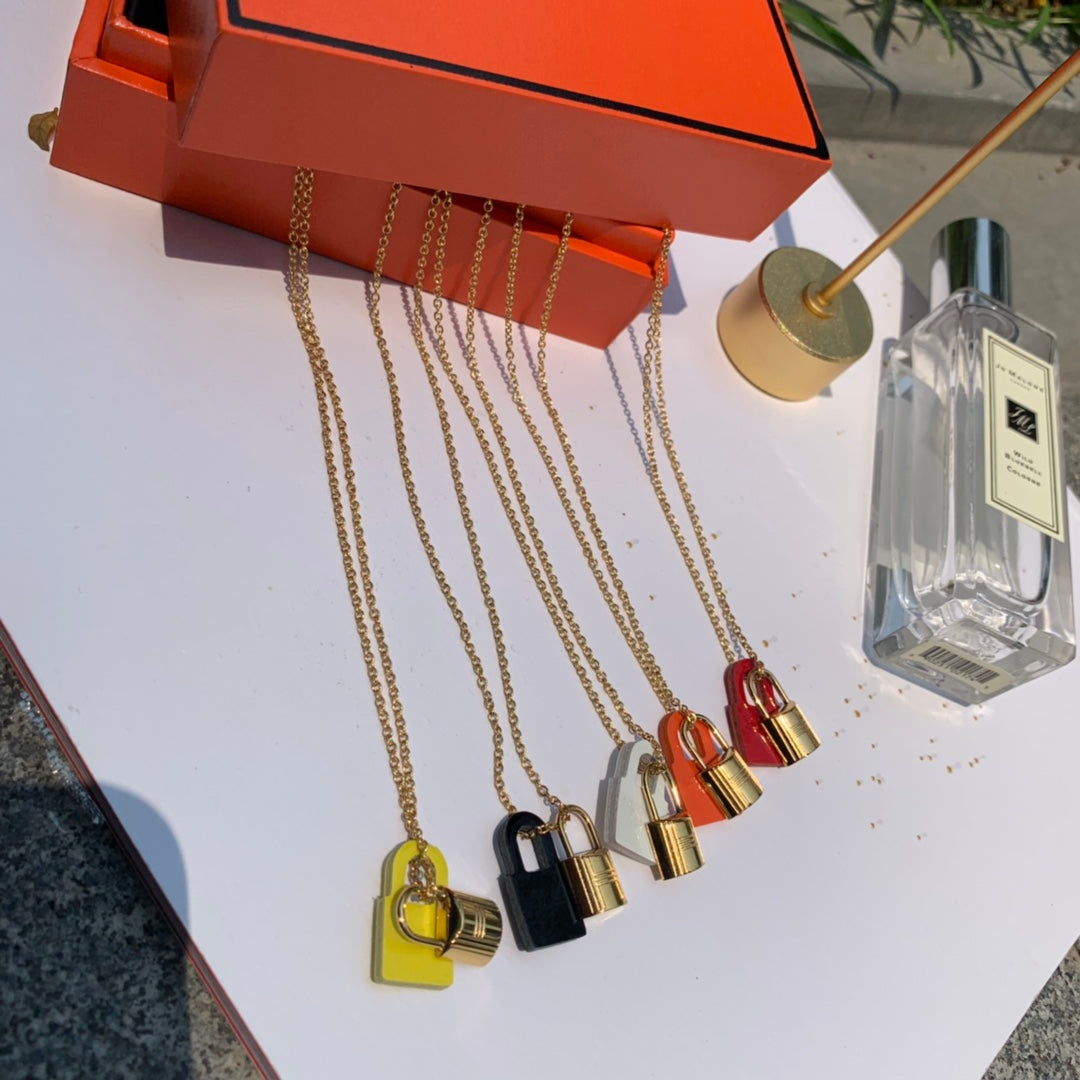 Hermes O'Kelly Black Pendant Necklace